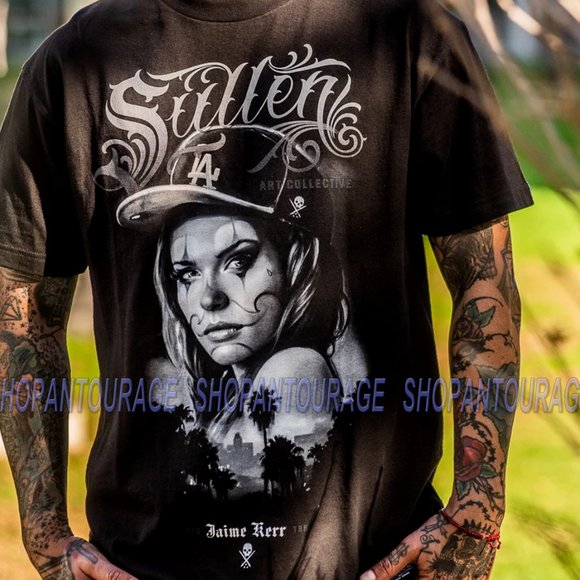 Sullen Art Collective L.A. Chica Standard SCM3281 Short Sleeve T-shirt For Men - Picture 3 of 5